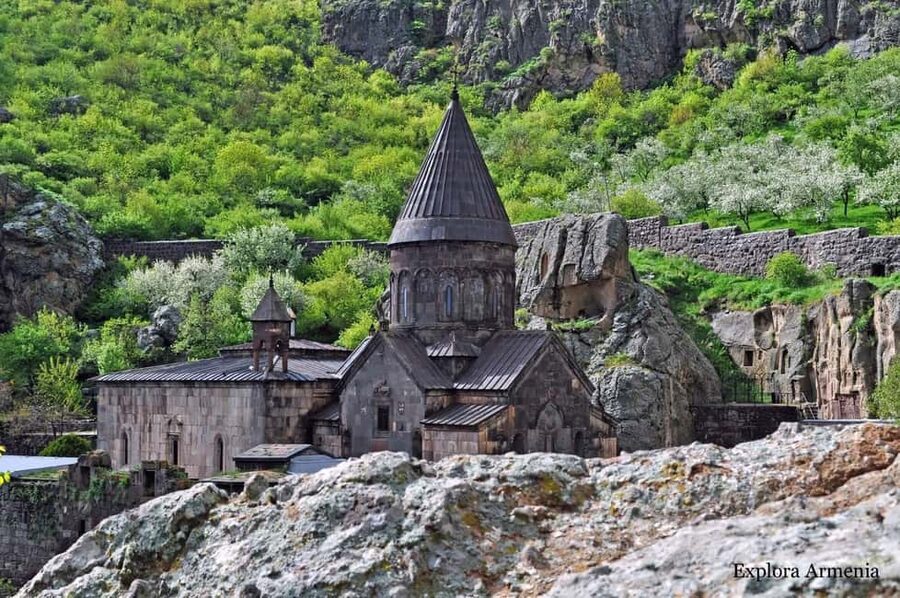 From Yerevan to Symphony, Geghard, Lavash baking in Garni - Geghard Monastery, a church carved into the canyon