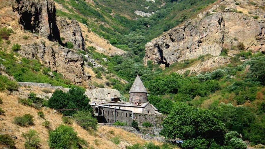 Garni, Geghard, Symphony of stones, Arch of Charents - Geghard Monastery’s Carved Stone Setting