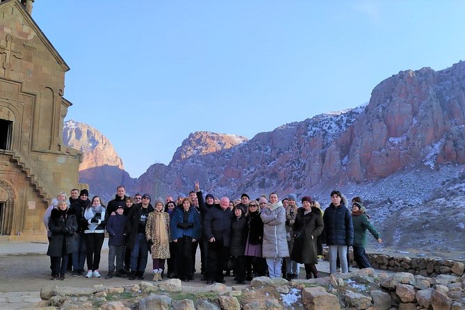 Group Tour: Khor Virap, Noravank, Tatev monasteries (wayback on Ropeway) - Noravank Through a Narrow Red-Rock Road