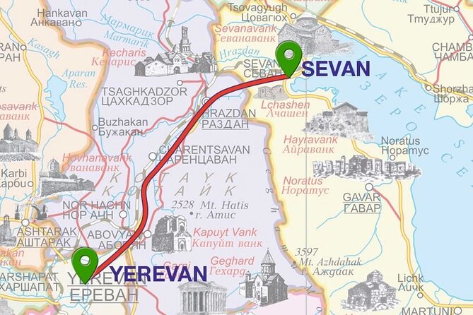 Transfer from Yerevan to Lake Sevan or vice versa - Vehicle choices for one to twenty passengers
