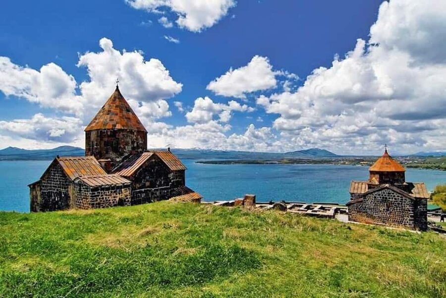 Tsakhkadzor ski resort Lake Sevan Sevanavank monastery - Lake Sevan at 1,900 meters