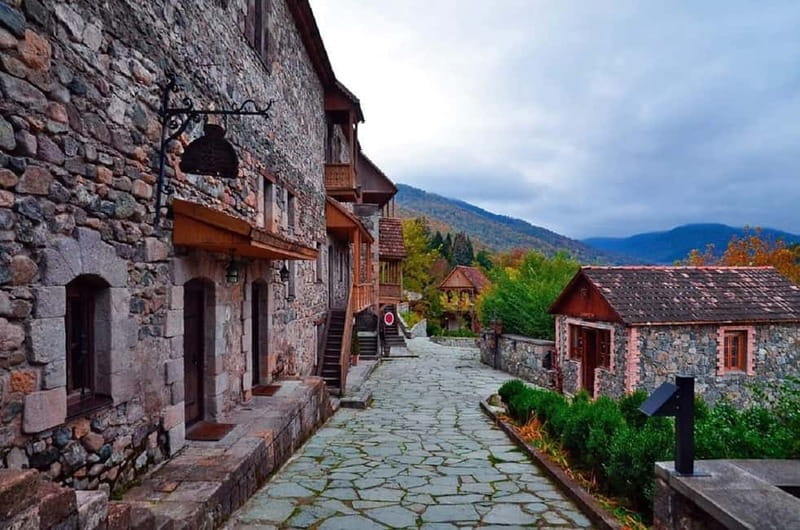 Yerevan to Tbilisi Day Tour: Unveiling Transcultural Wonders - Dilijan adds forest and a town street